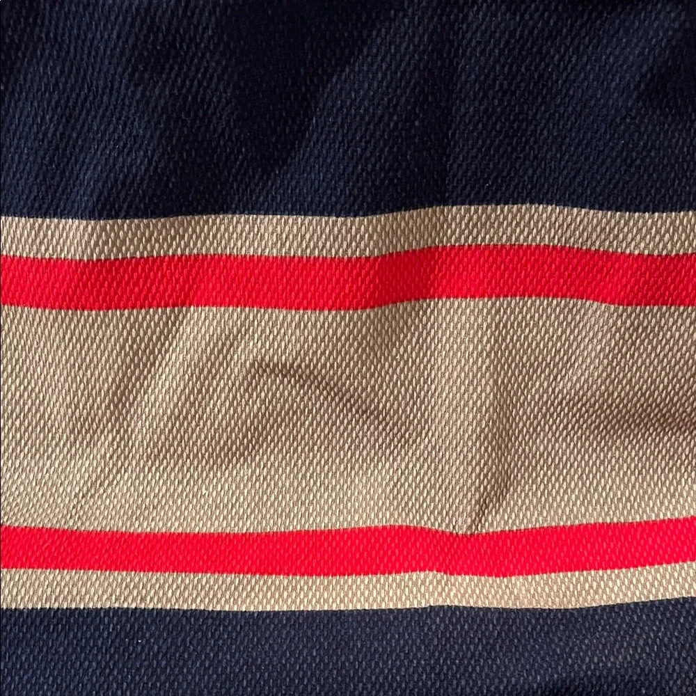 Universal Thread Navy/Red Striped Reversible Canvas Tote/NWT